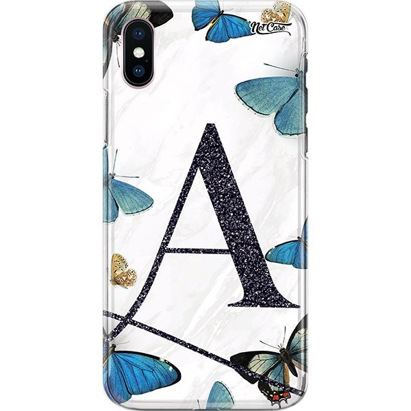 Capa Silicone NetCase Chapada Inicial Nome Butterflies