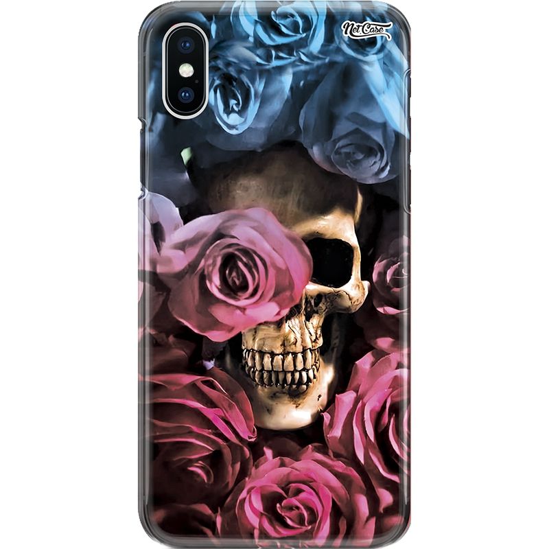 Capa Silicone NetCase Chapada Crânio Rosas