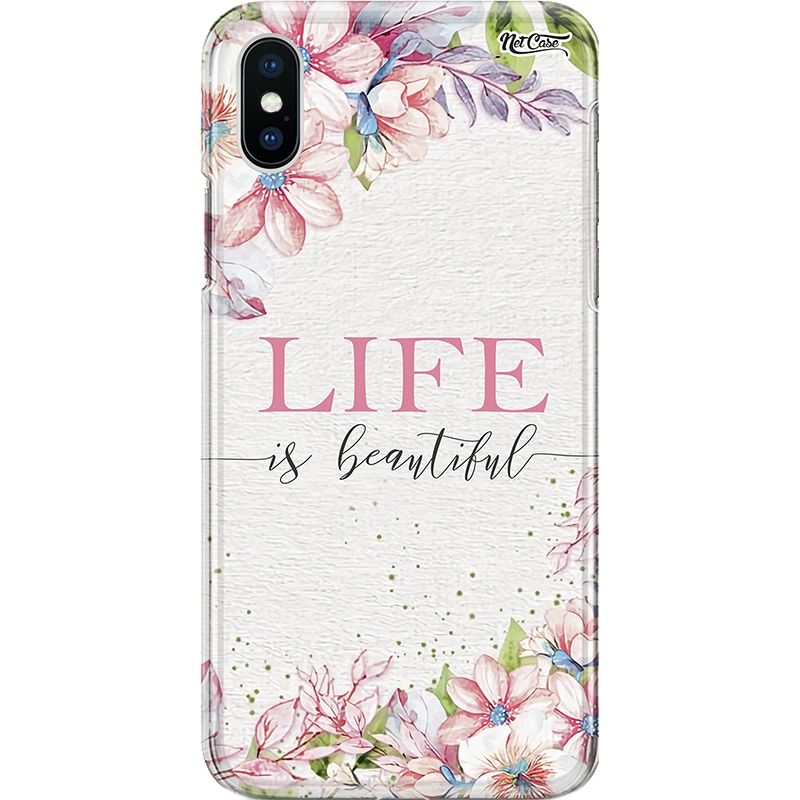 Capa Silicone NetCase Chapada Floral Life is Beautiful