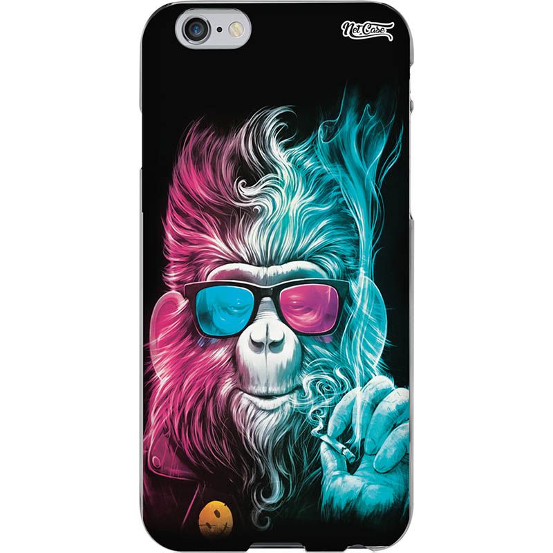 Capa Silicone NetCase Chapada Monkey Degradê Pink e Azul