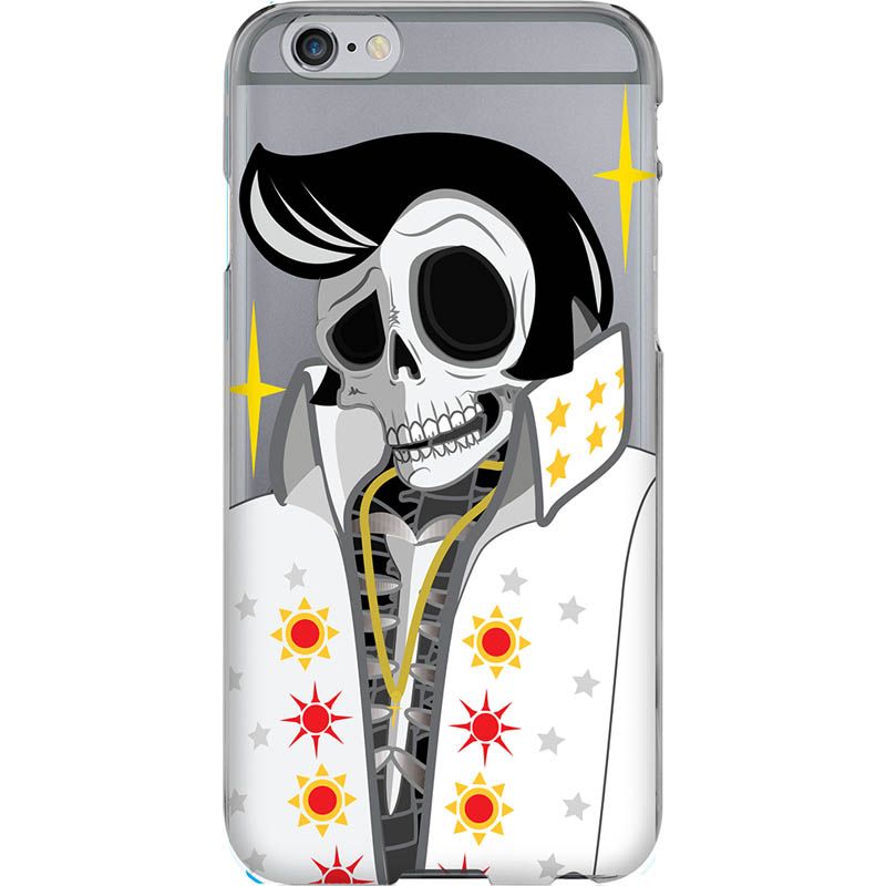 Capa Silicone NetCase Transparente Skull Elvis Presley