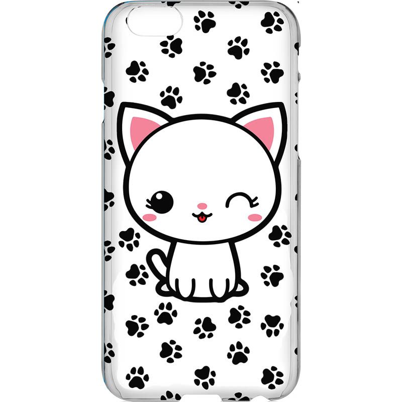 Capa Silicone NetCase Transparente Cat and Paws