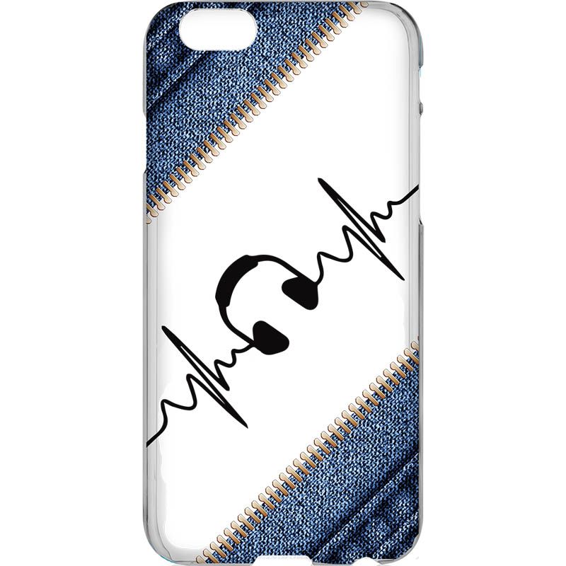 Capa Silicone NetCase Transparente Music Zipper Jeans