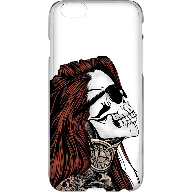 Capa Silicone NetCase Transparente Skull Woman