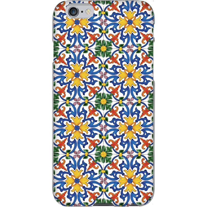 Capa Silicone NetCase Chapada Floral Pattern: Blue and Yellow 