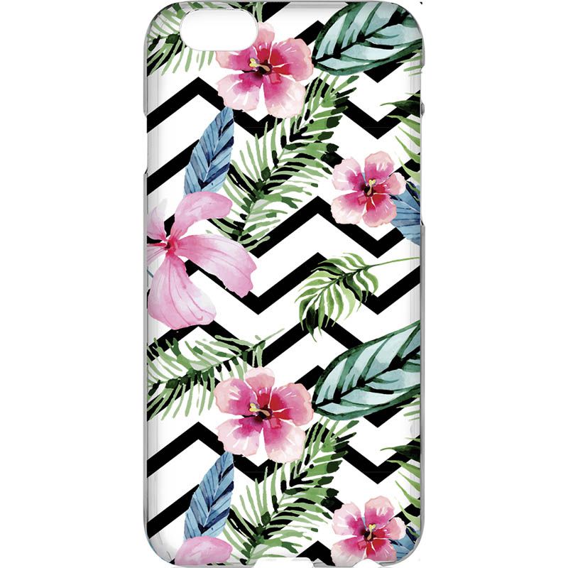 Capa Silicone NetCase Transparente Zig Zag Flores de Verão