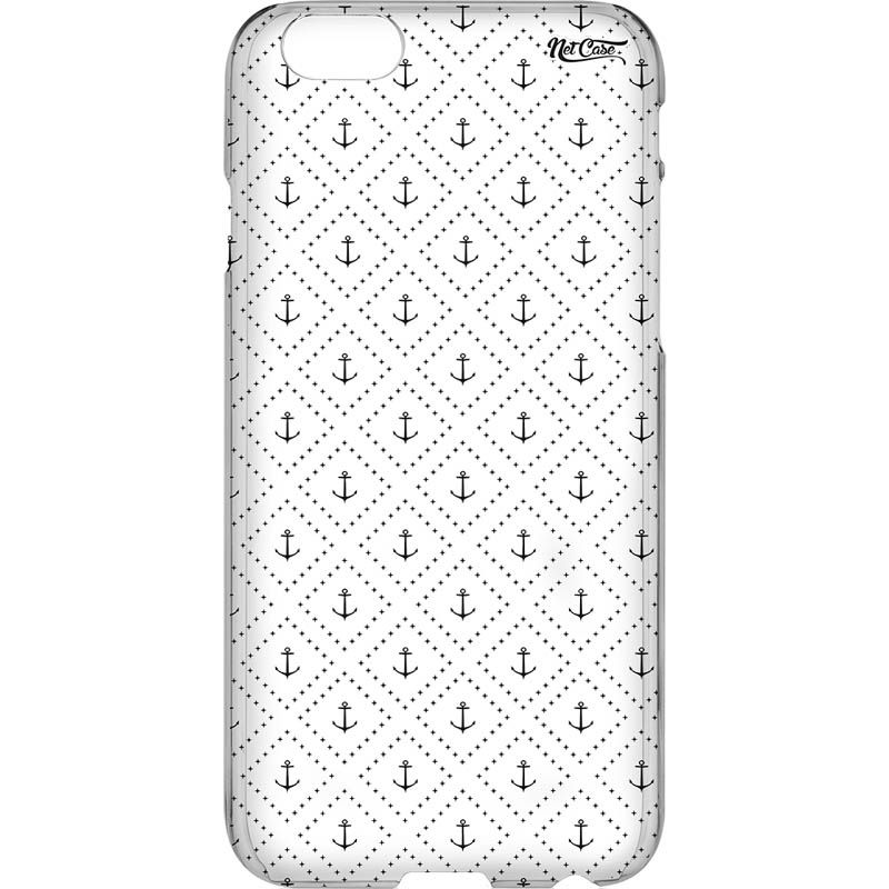 Capa Silicone NetCase Transparente Âncoras Geométrica