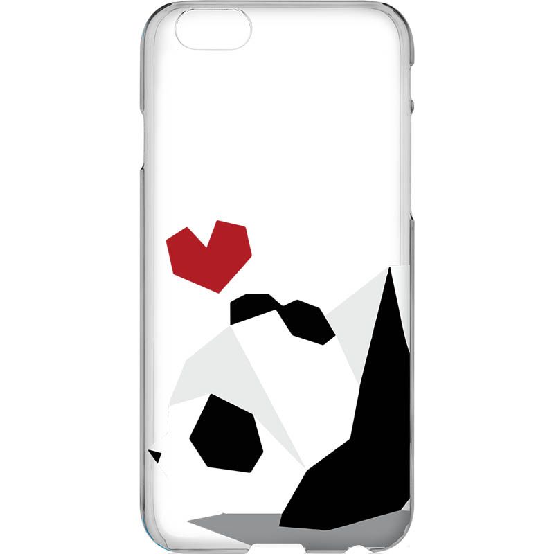 Capa Silicone NetCase Transparente Panda Thinking Love