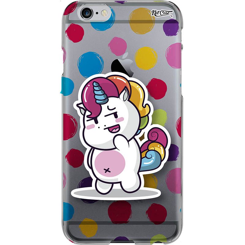 Capa Silicone NetCase Transparente Unicorn Color Palette