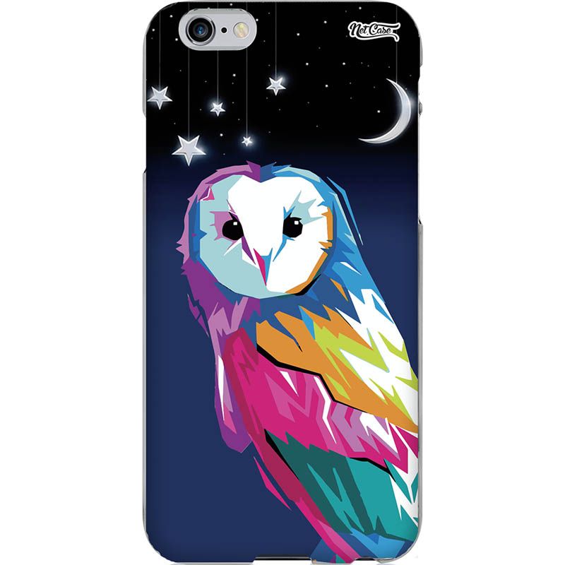 Capa Silicone NetCase Chapada Colorful Owl at Night