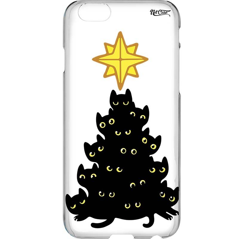 Capa Silicone NetCase Transparente Tree of Black Cats