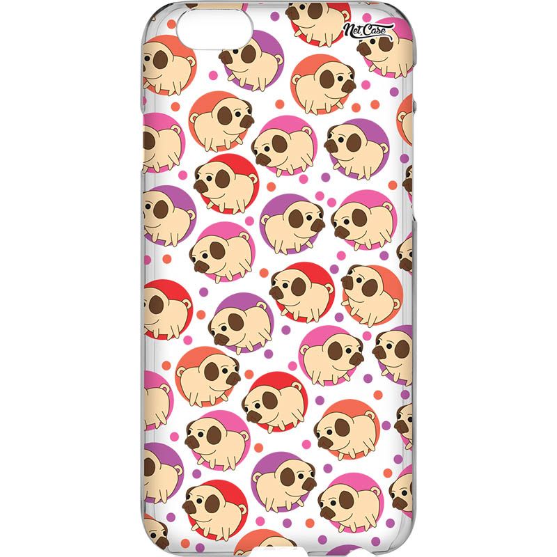 Capa Silicone NetCase Transparente Pugs Poá