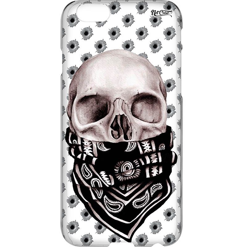 Capa Silicone NetCase Transparente Gangster Skull