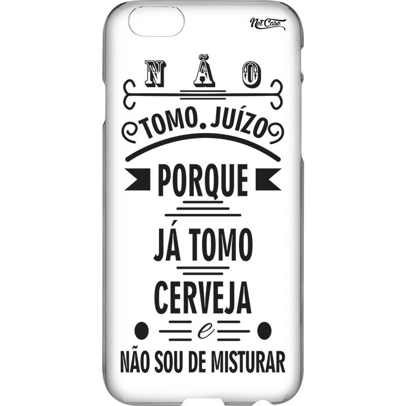 Capa Silicone NetCase Transparente ''Não Tomo Juízo...''