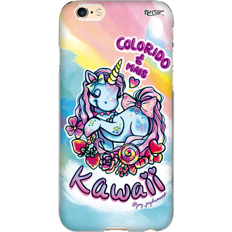 Capa Silicone NetCase Chapada 'Colorido é Mais Kawaii'