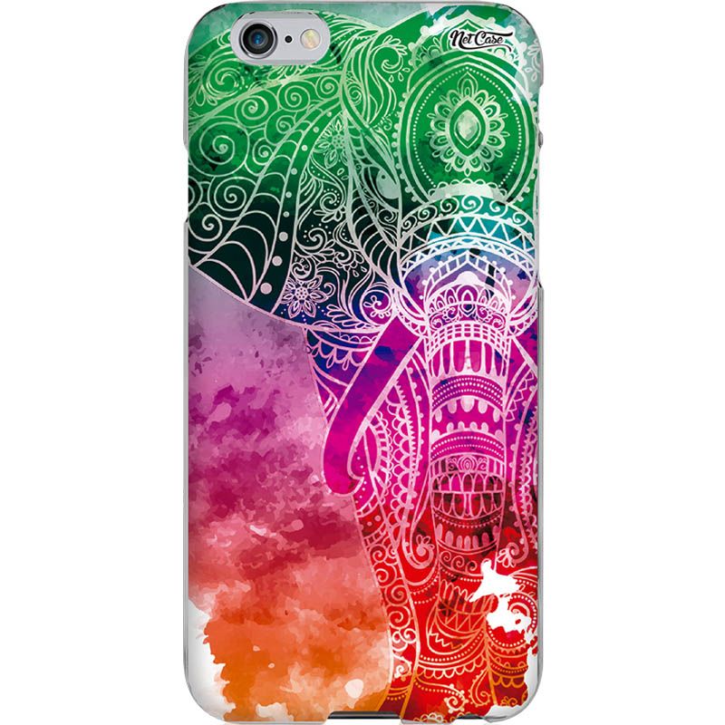 Capa Silicone NetCase Chapada Pintura Elefante Indiano