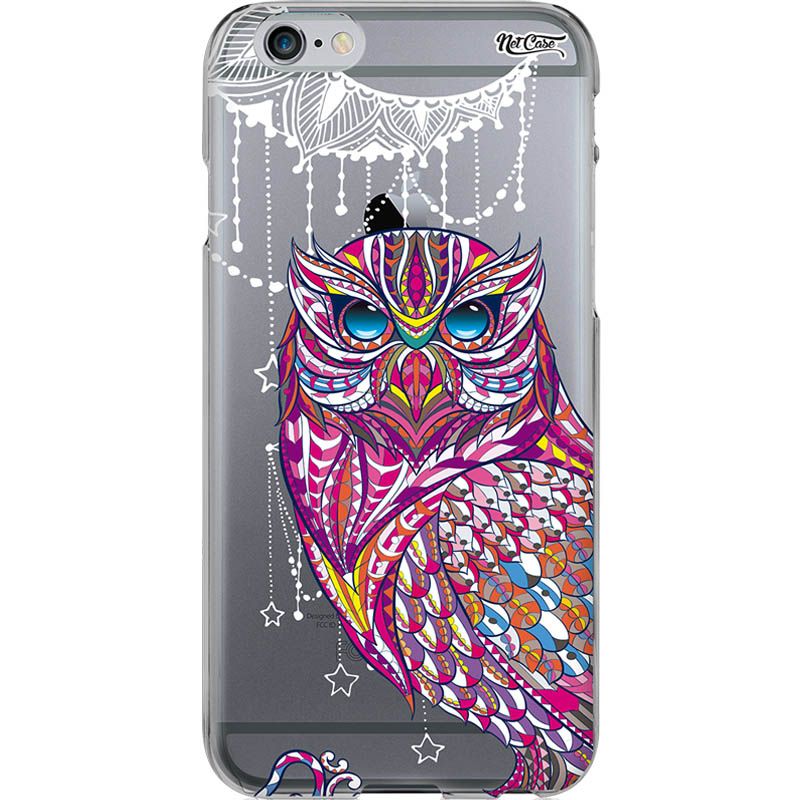 Capa Silicone NetCase Transparente Mandala Coruja Filtro