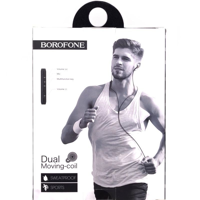 Fone de Ouvido Borofone BM6 - Preto com Dourado