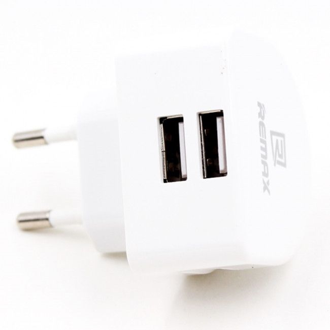 Carregador de Parede Universal Usb Duplo Remax RMT7188 - Branco