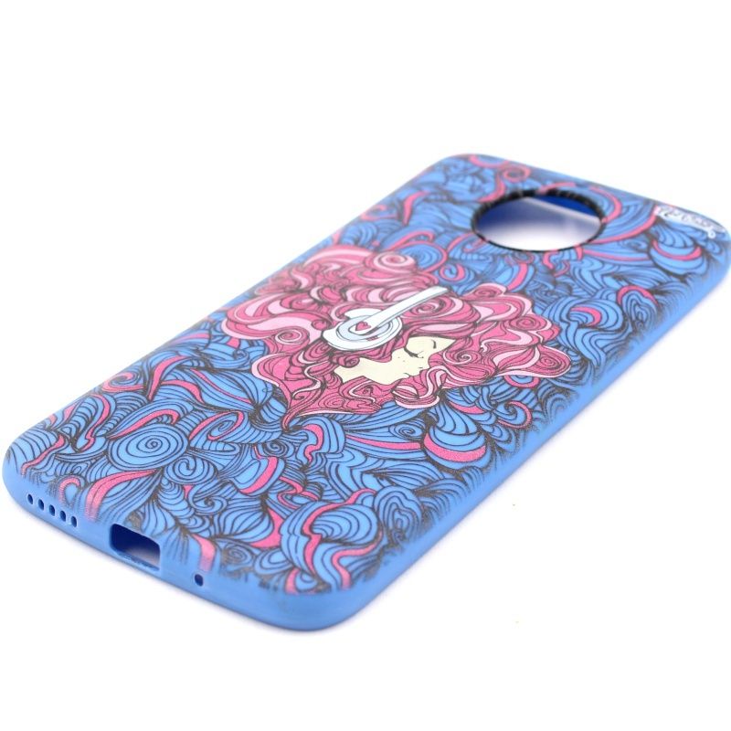 Capa Netcase Borracha para Motorola Moto G5S Plus - Girl DJ Azul