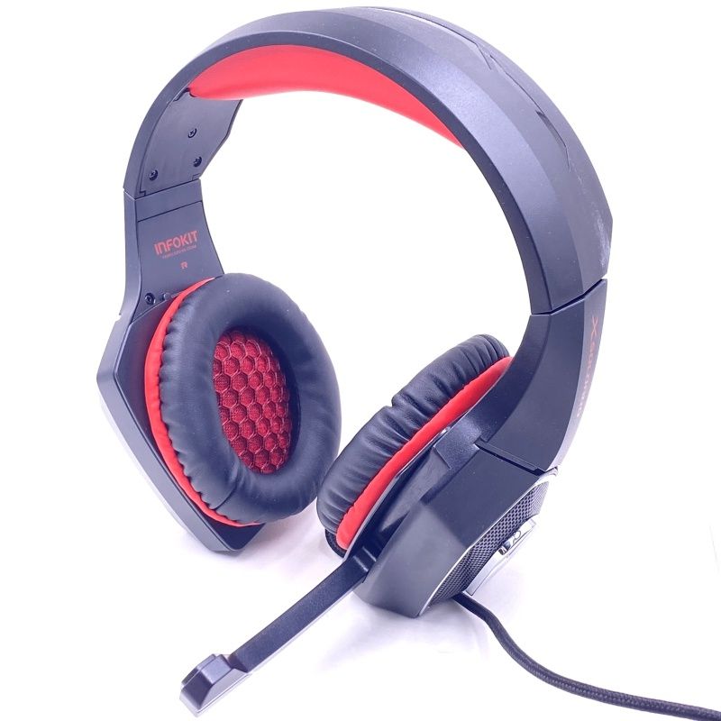 Fone de Ouvido - Headphone Gamer Infokit GH-X2000 - Vermelho c/ Preto