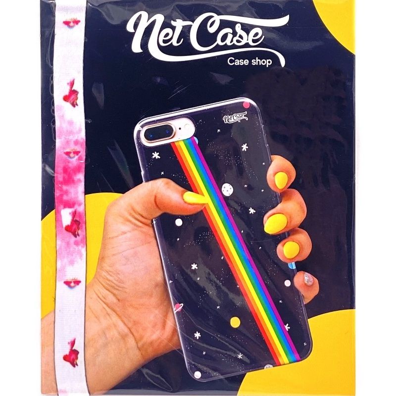 Tira Salva Celular Netcase - Rainbow Pink Cat