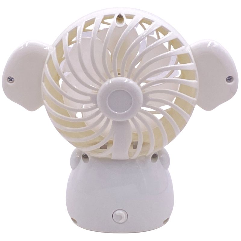 Mini Ventilador de Mesa Elefante - Branco