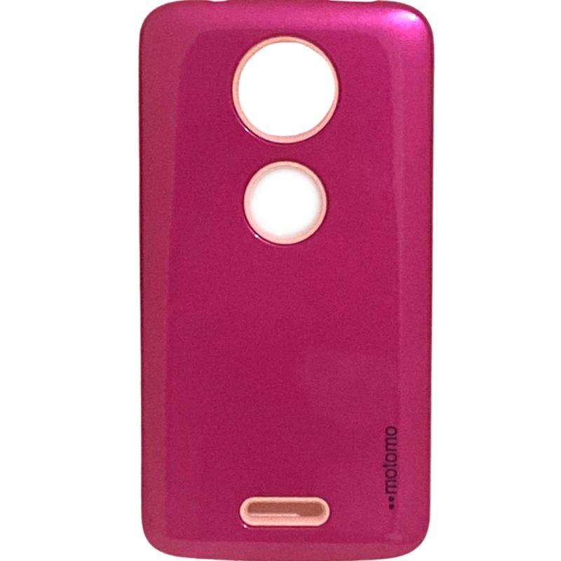 Capa Anti Choque Motomo Color - Magenta c/ Rosa para Motorola Moto C