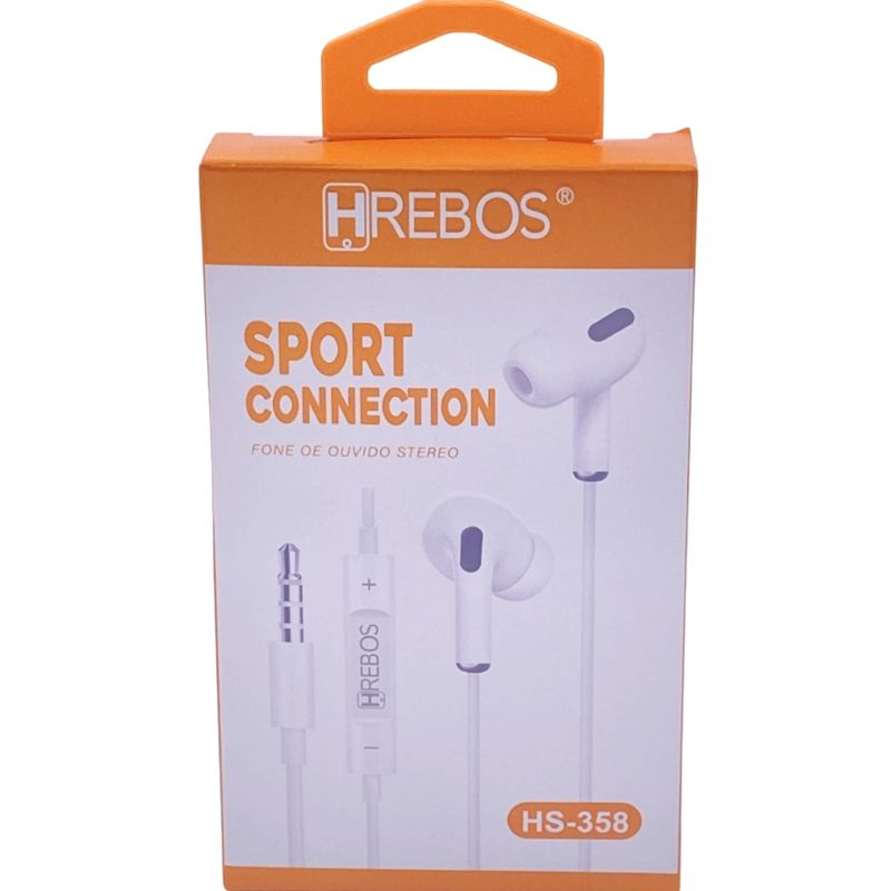 Fone de Ouvido Sport H Rebos HS-358 - Branco