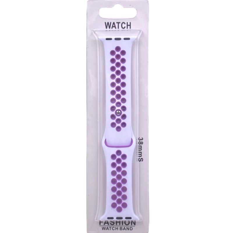 Pulseira Furo para Apple Watch 38mmS - Branco/Roxo