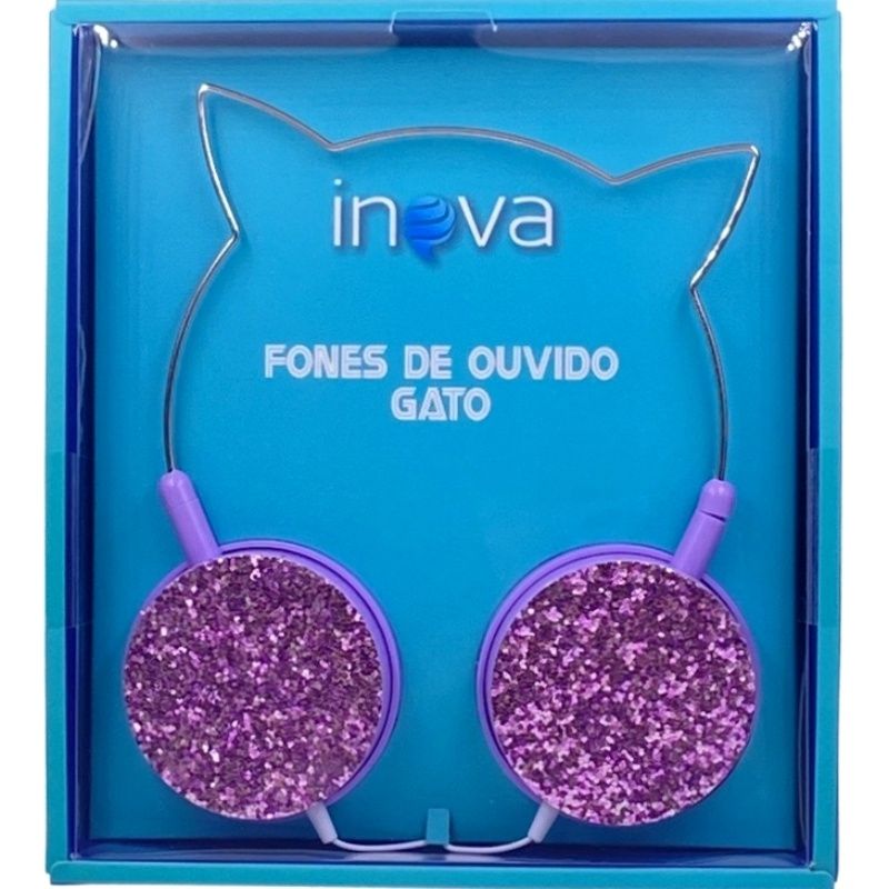 Fone de Ouvido - Headphone Inova Fon-7432 - Lilás