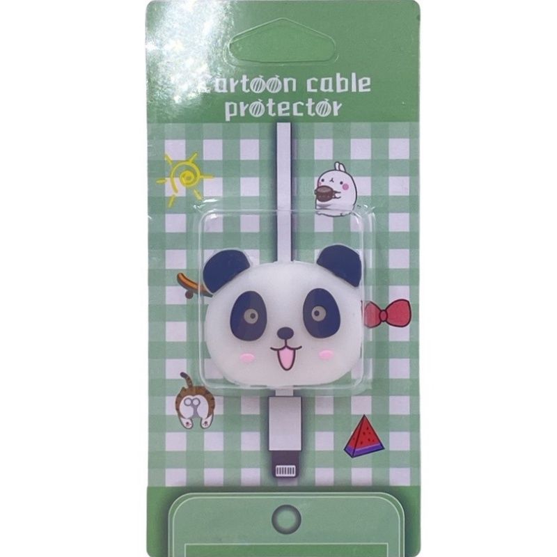 Protetor de Cabo e Fone de Ouvido para IPhone - Panda