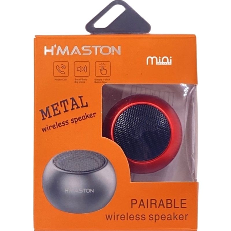 Mini Caixa de Som Portátil Bluetooth H'Maston M003 - Vermelho