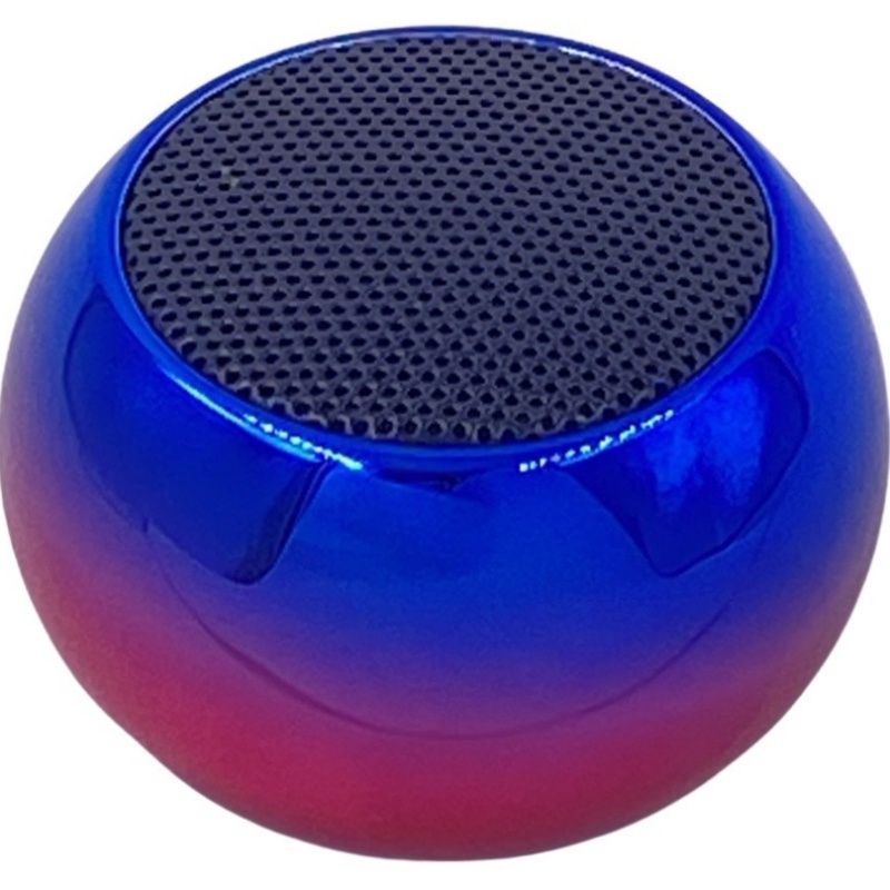 Mini Caixa de Som Portátil Bluetooth H'Maston M003 - Azul Royal c/ Vermelho