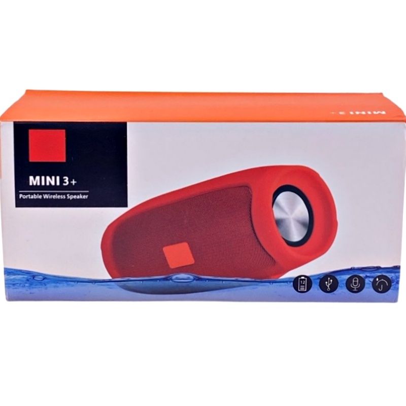 Caixa de Som Portátil Bluetooth H'Maston Mini 3+ - 1°Linha - Vermelho