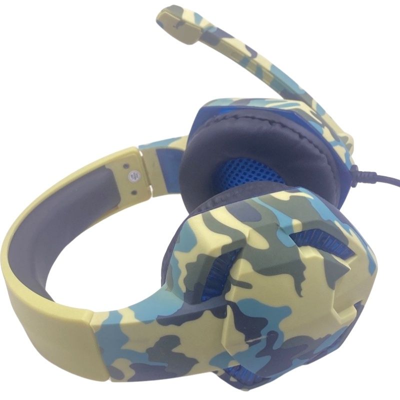 Fone de Ouvido - Gaming Headset Komc G306 - Camuflada Azul