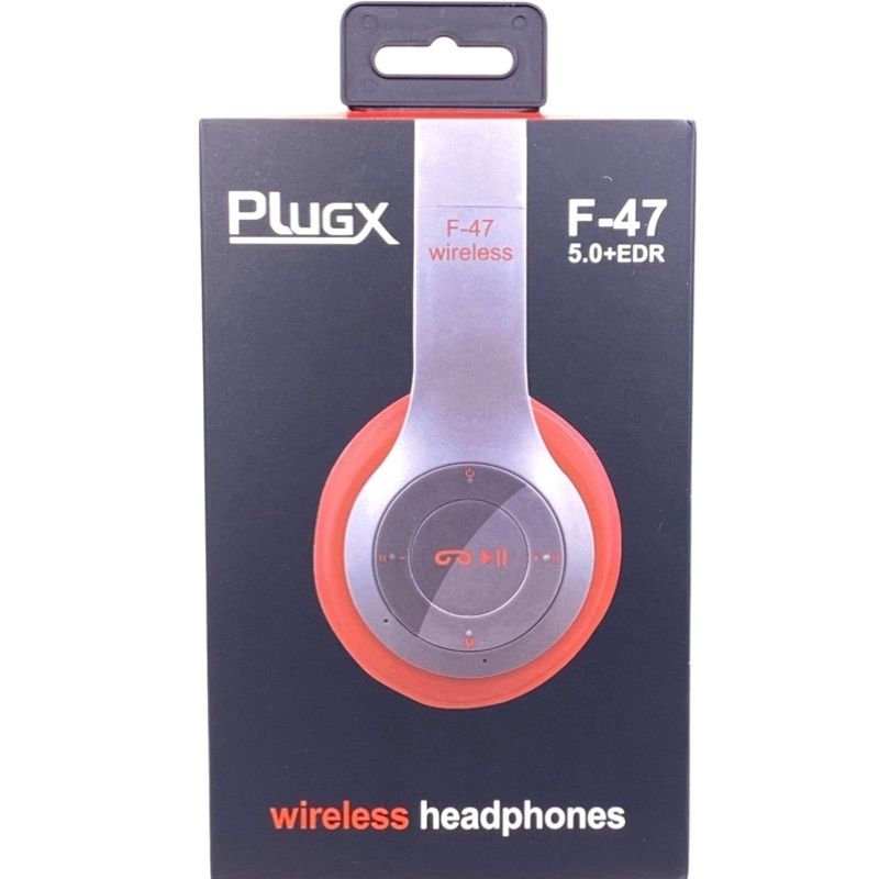 Fone de Ouvido Bluetooth Plugx F-47 - Vermelho