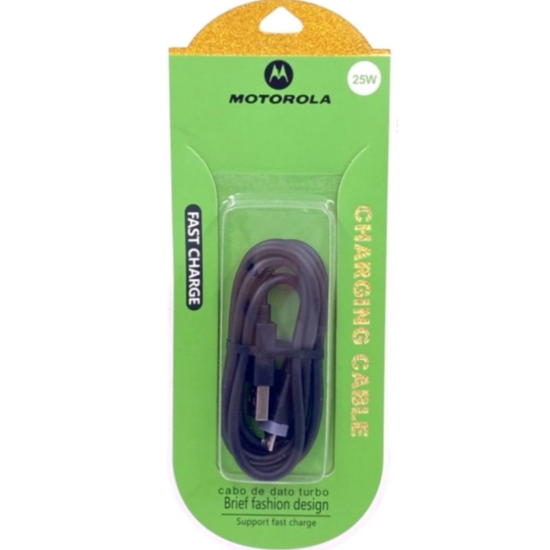 Cabo de Dados Turbo M. Verde 1° Linha - Para Usb Micro Usb/V8 - Preto