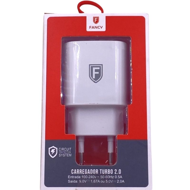 Carregador de Parede Universal Usb Turbo QC2.0 Fancy JC-T02 - Branco