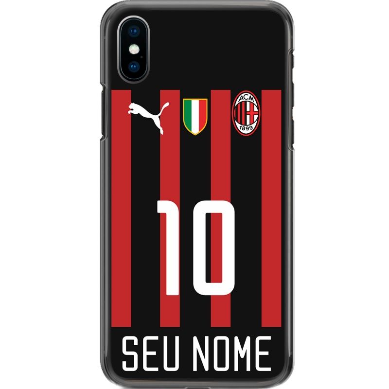 Capa Silicone NetCase Chapada Nome Coleção Times Europeus - A.C. Milan